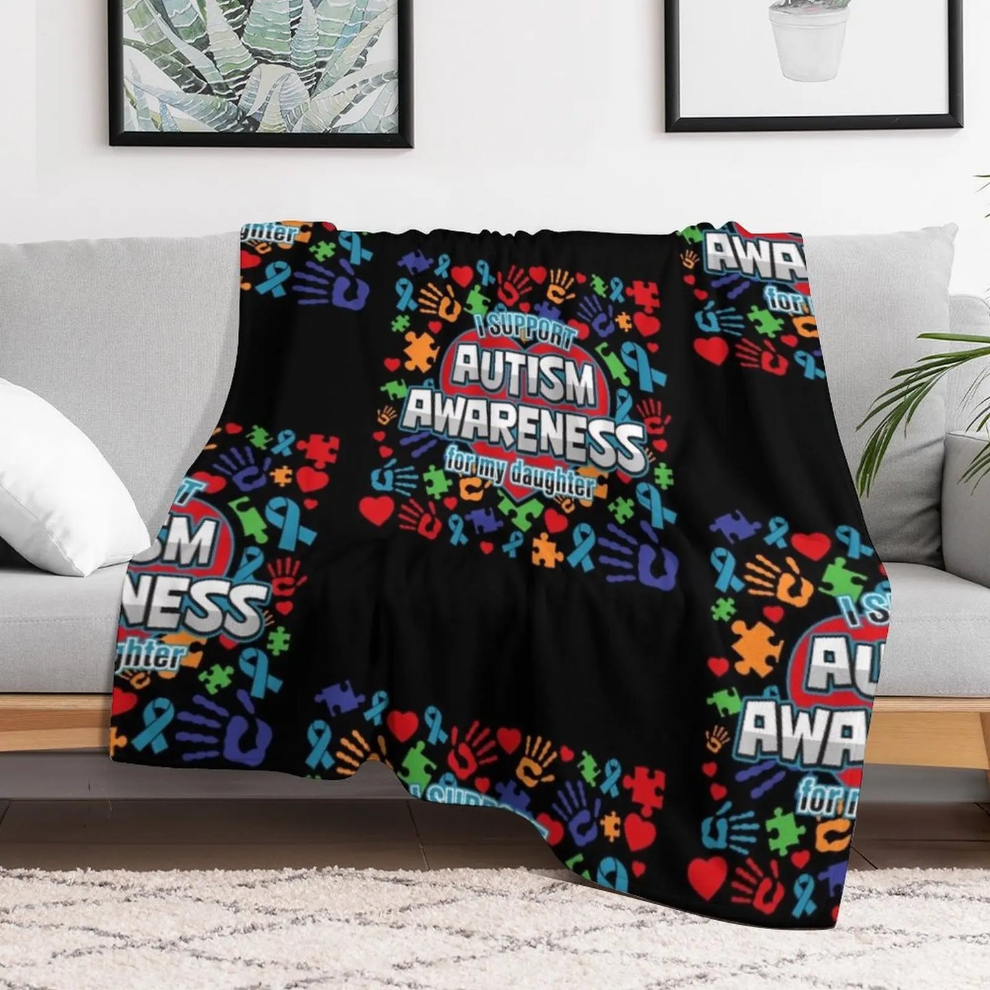 Autism Awareness Throw Blanket Luxury St Luxury Weighted Sofa Blankets