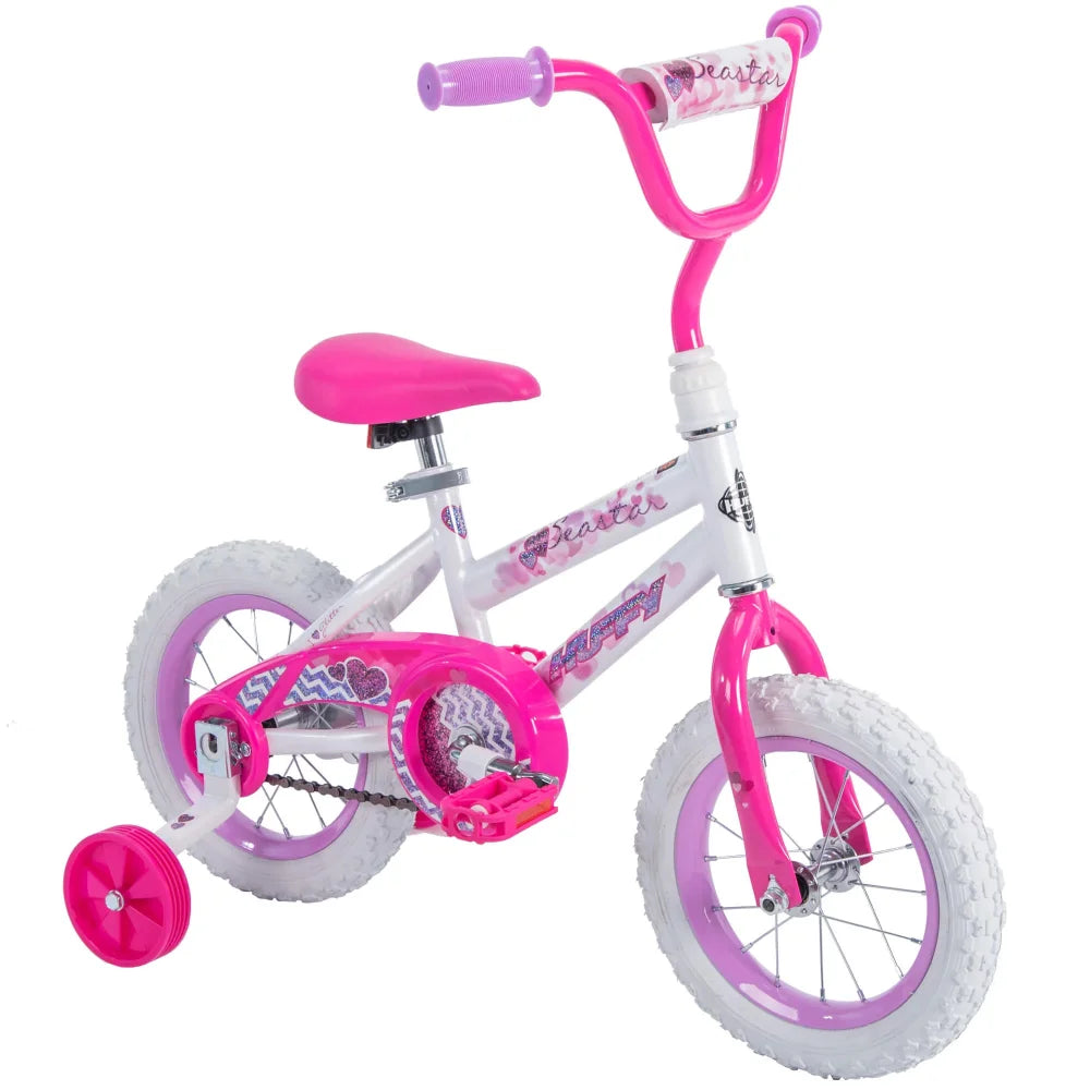 2023 New Huffy 12 In. Sea Star Girl Kids Bike, White Bicycle