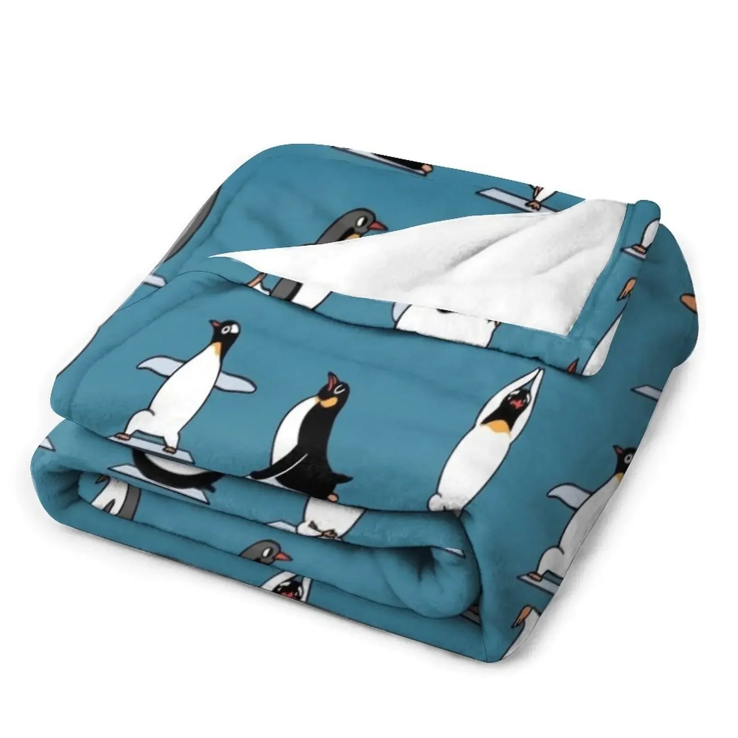 Penguin Yoga Throw Blanket Plaid valentine gift ideas Weighted Blankets